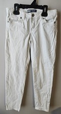Levi's Girls Cropped Sateen Legging Pants White Size 8 Stretch Skinny Adjustable
