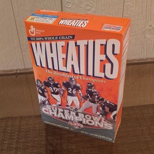 Wheaties Baltimore Ravens Super Bowl Champions Vintage Cereal Box Football