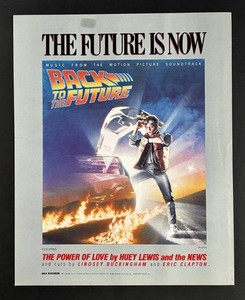 Back To The Future Movie Huey Lewis The Power Of Love 1985 Poster Type Ad Advert