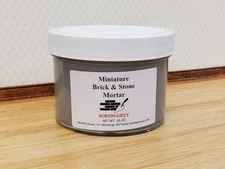 Pre Mixed Mortar Grout Mix for Dollhouse Miniature Bricks Stone Tile Gray 16 oz