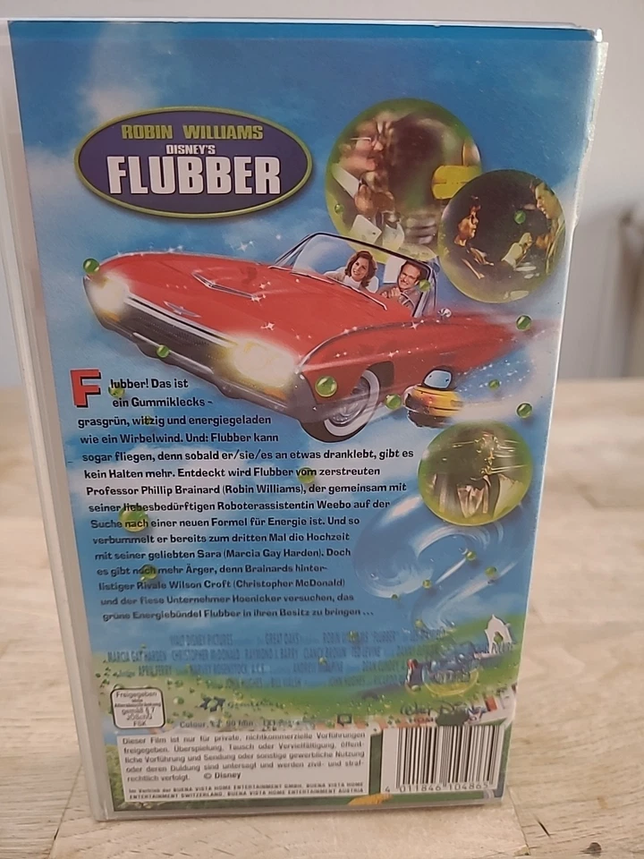 Walt  Disney Video Originale Cassette Robin Williams Flubber  (2) - Bild 2 von 4