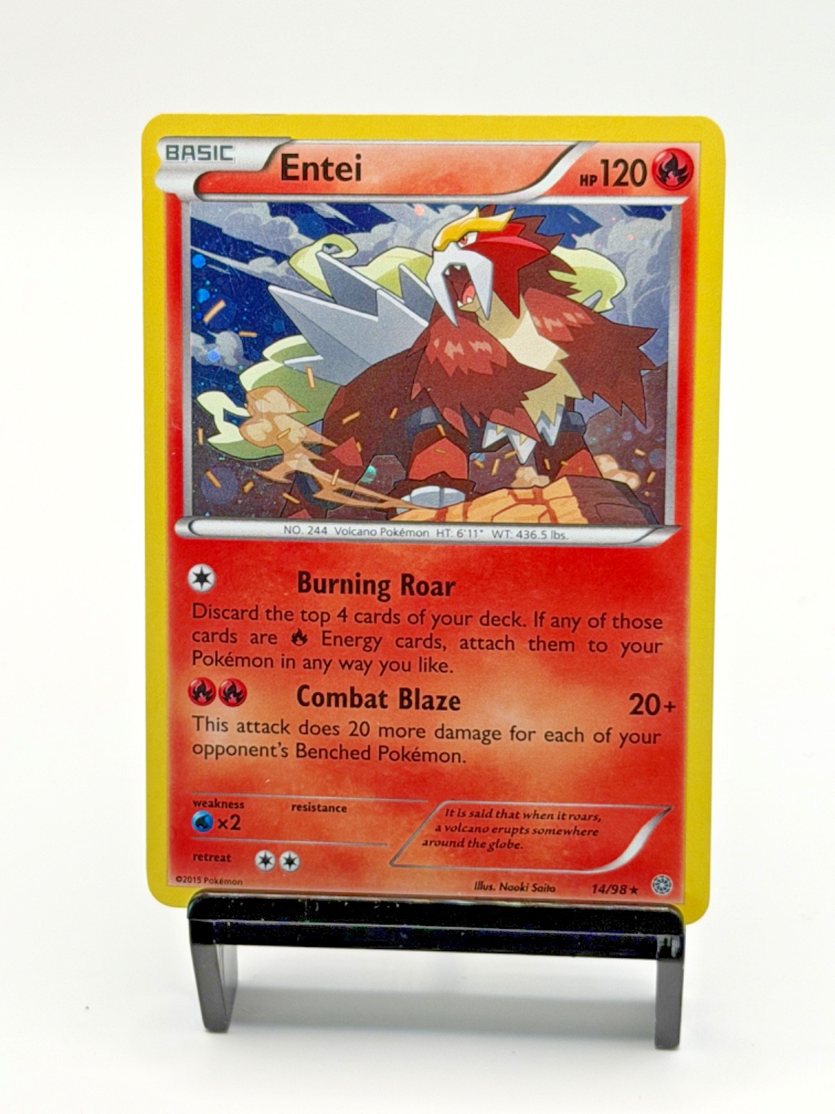 Pokemon Card Ancient Origins Entei 14/98 Holo