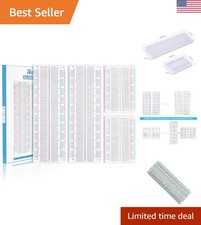 4PCS Solderless Breadboards: 830 400 Points with Self-Adhesive Backing