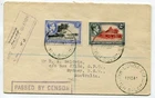 British Solomon Is. 1946 2d, 3d SG 63, 65 registered Lunga-Sydney CENSORED [212]