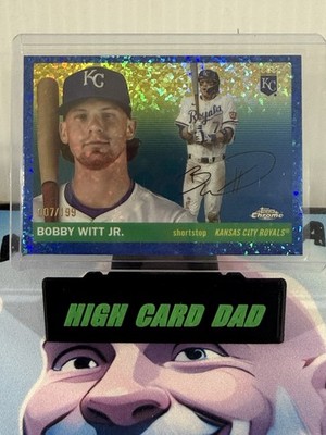 2025 Topps Chrome Platinum Bobby Witt Jr Blue Mini Diamond 007/199 Color/# Match