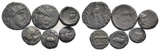 FITZ LOT 6 GREEK BRONZE COINS ØNON416