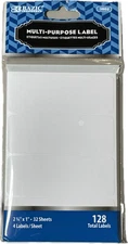 Bazic Multi-Purpose Labels - 2.75 inch x 1 inch - 128 Total Labels