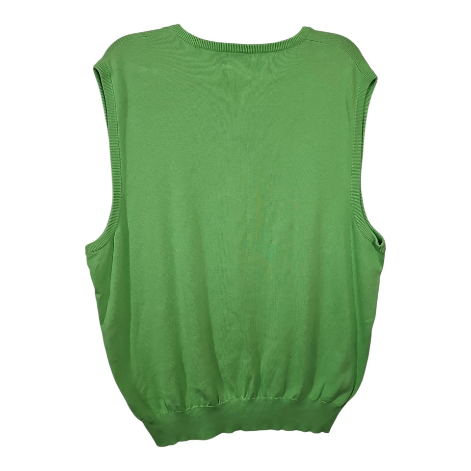 Polo Golf Ralph Lauren V-Neck Sweater Vest Men's XL – Vibrant Lime Green - Image 2 of 4