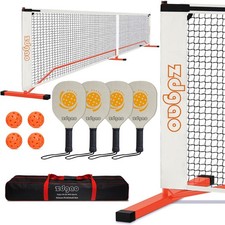 Pickleball Net Set for Driveway, 22FT Regulation Size Portable Pickle Ball Ne...