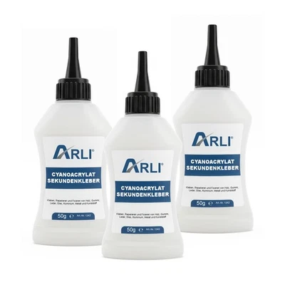 ARLI Sekundenkleber 3x 50g Universal Cyanacrylat extrem stark Kleber Superkleber - Bild 1 von 4