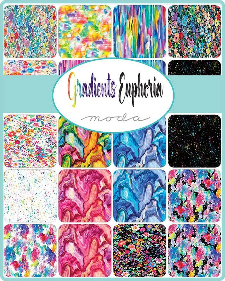 Gradients Euphoria Moda Charm Pack 42 100% Cotton 5" Precut Fabric Squares - Image 2 of 4