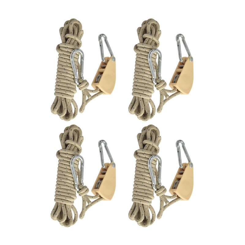 4Pcs Heavy Duty Adjustable Rope Clip Hanger Grow Light Rope Hanger with