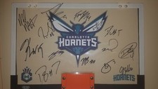 Charlotte Hornets 2018-2019 Team Aurohraphed Basketball Hoop Set Kemba Walker