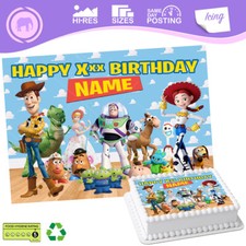Toy Story Cake Topper Decoration Rectangle Personalised sizes inc Costco