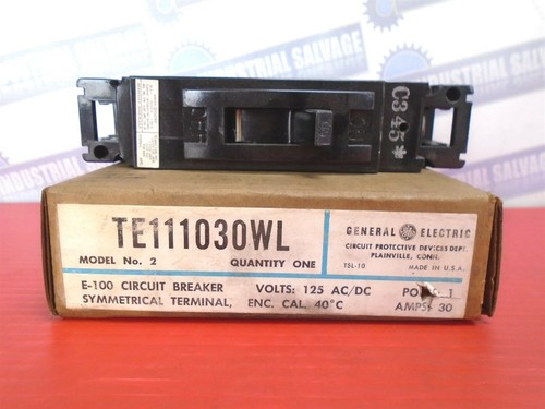 GE - TE111030WL - E100 Line CURCUIT BREAKER - 120V, 30A, 1-Pole -(NEW in BOX) - Picture 2 of 8