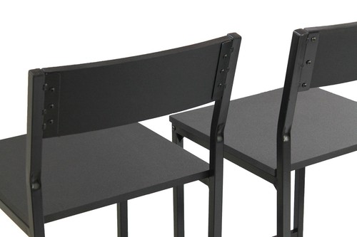 SET 2 HOCKER Design KÜCHE Ecke Bar MODERN Stühle Farbe SCHWARZ Mod. LIGNANO - Bild 5 von 12