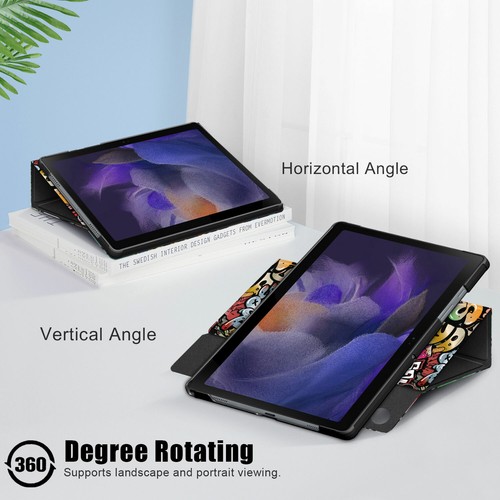 For Samsung Galaxy Tab A8 10.5 Folio Rotating Leather PenHolder Case Smart Cover - Picture 57 of 71