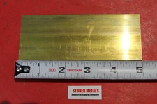 1/8" x 2" C360 BRASS FLAT BAR 5" long Solid Plate Mill Stock H02 .125"x 2.00
