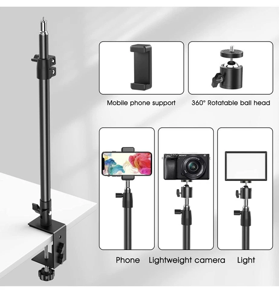 Soporte de escritorio para trípode de teléfono celular portátil Insten Foto 3 de 4