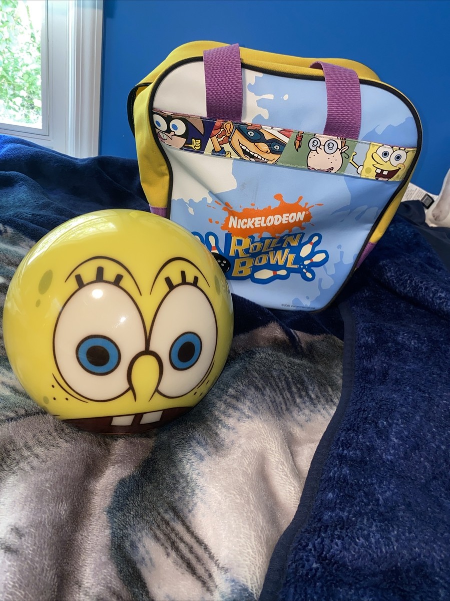 Nickelodeon Staff 2003 SpongeBob Bowling Ball/Bag/8lbs/13oz
