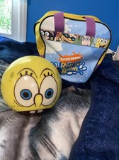 Nickelodeon Staff 2003 SpongeBob Bowling Ball/Bag/8lbs/13oz. DRILLED