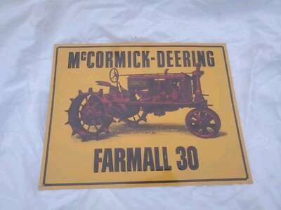 14'' X 11'' Metal Sign Mccormick Deering Farmall 30 Tractor Farm Decor 