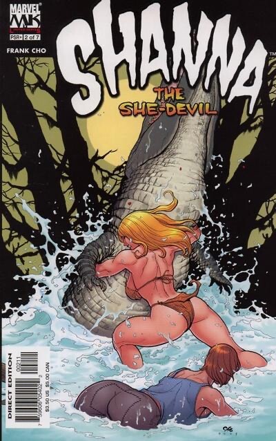 【未開封】MARVEL SHANNA The She-Devil SHANNA THE SHE-DEVIL (Vol. 2) #2 F/VF, Frank Cho, Marvel