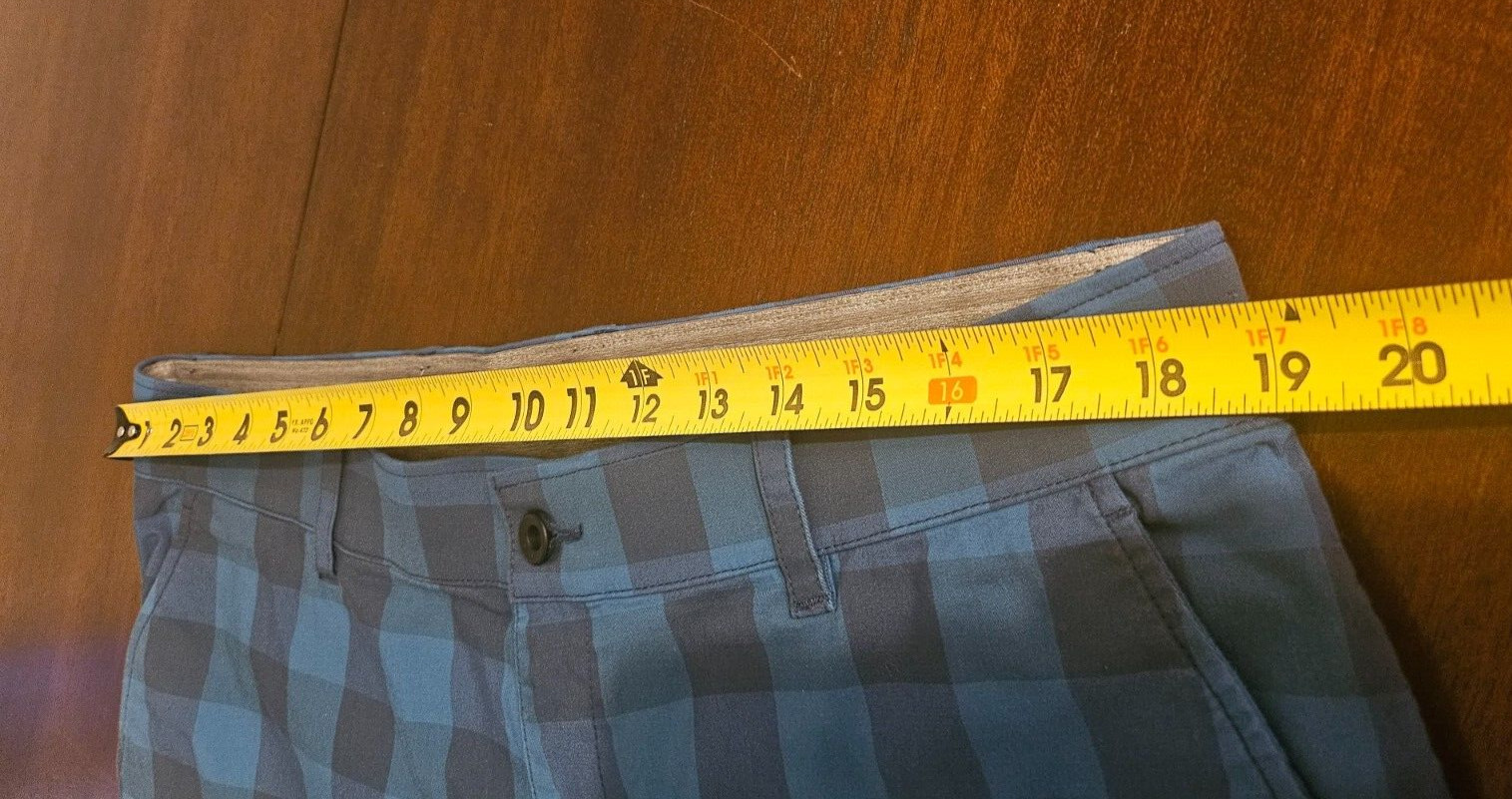 Nike Men's Golf Shorts adult size 38 Blue plaid Medium Golf Performance Stretch thumbnail 5