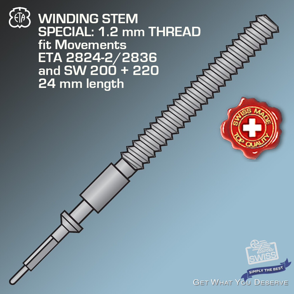 WINDING STEM, ETA 2824 + 2836, SW 200+220, 1,2 MM x 24 MM | eBay
