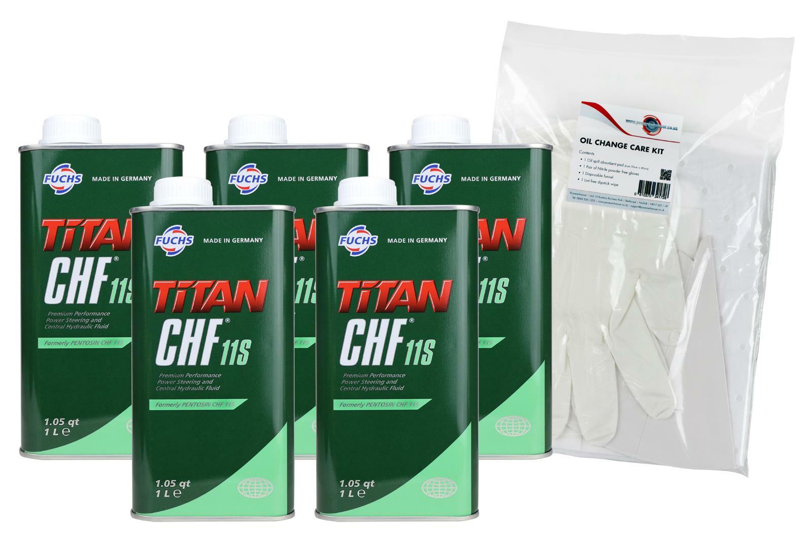 Fuchs Titan CHF 11S 1L x 5 - Hydraulic, Power Steering Fluid, OE SAAB