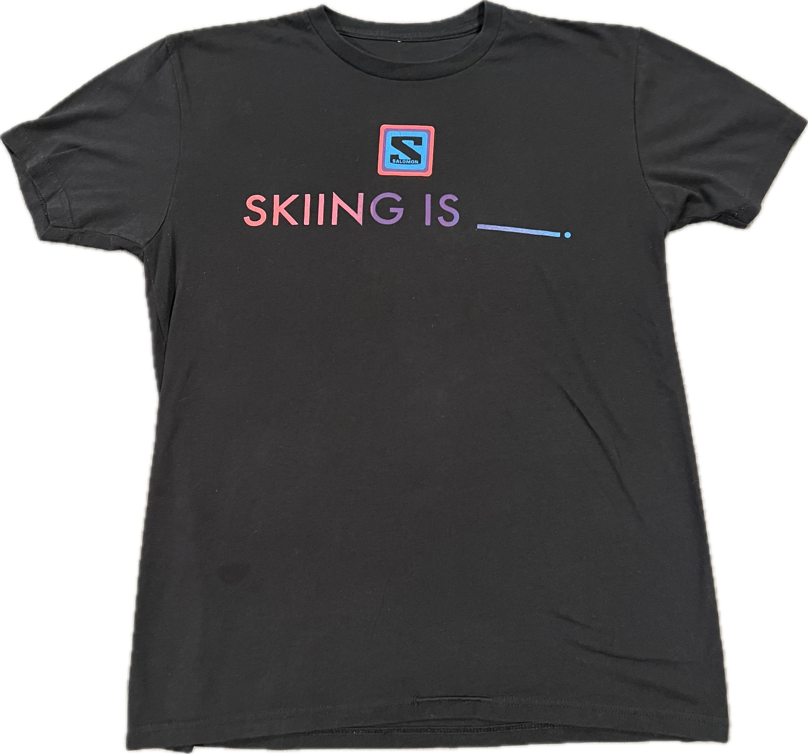 RARA T shirt sci Salomon QST. Nero. Senza etichette. S M. MORBIDO