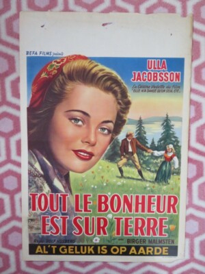 TOUT LE BONHEUR EST SUR TERRE/ All jordens fröjd BELGIUM (21.5''x14.5'') POSTER 