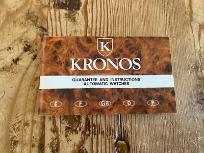 KRONOS - International Warranty For Automatic Watches - Unsealed