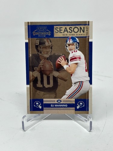 2008 Playoff Football Eli Manning Season Ticket Card #64 - 第 1/2 張圖片