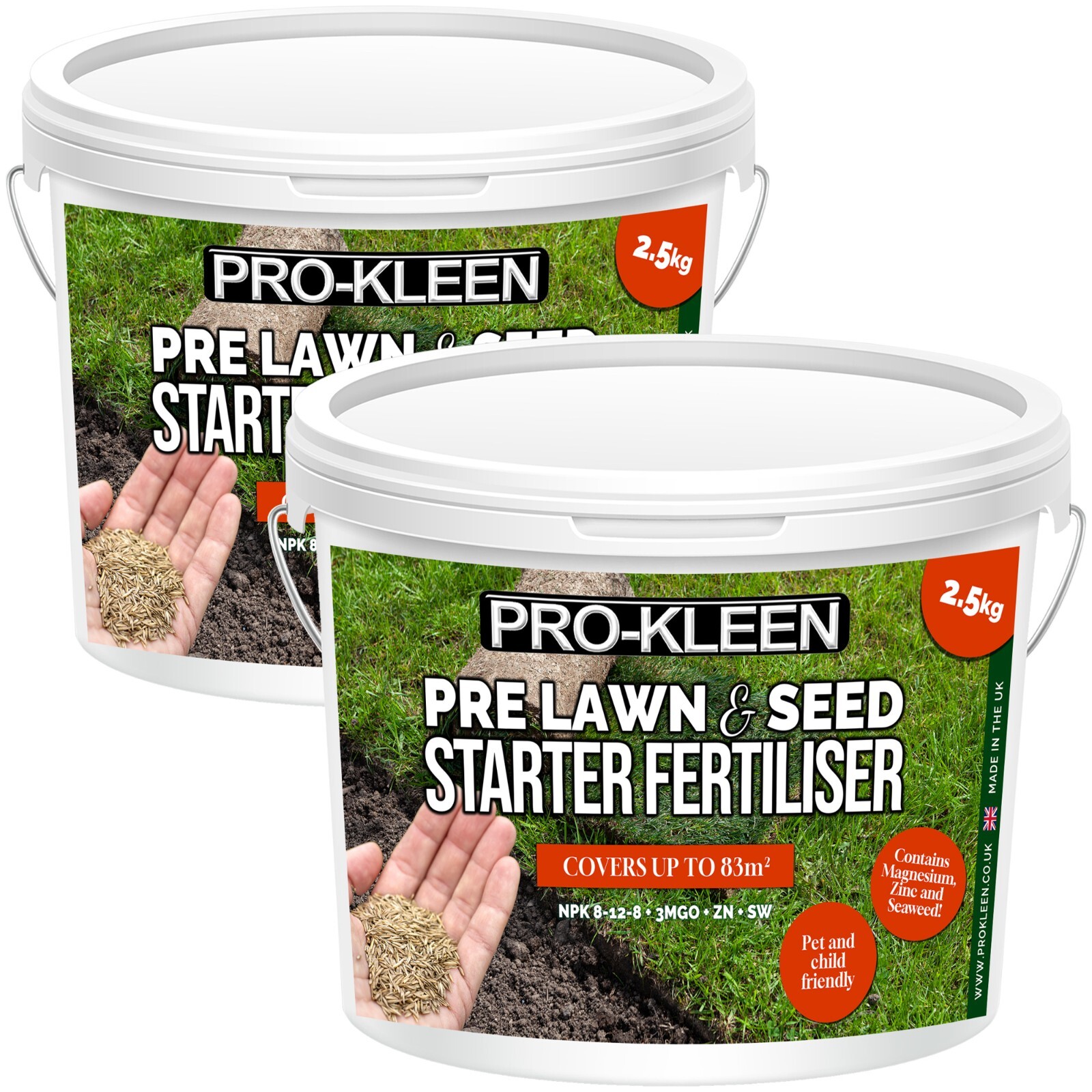 Pro-Kleen Pre Lawn And Seed Starter Fertiliser 5Kg 2 X 2.5Kg - Image 3