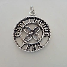 Sterling Silver 26mm 4gram Gatlinburg Tennessee Wildflower Smoky Mountain Charm