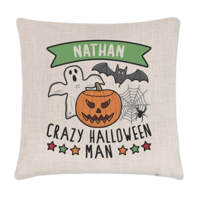 Coussin Décoratif Halloween 16x16 Pouces - Bleu - Occasion