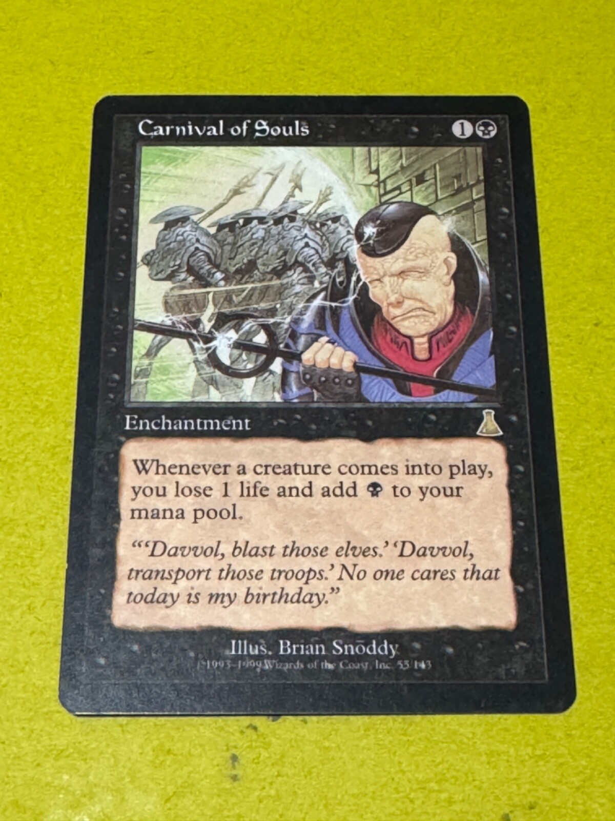Carnival of Souls Urza's Destiny NM Black Rare MAGIC GATHERING CARD