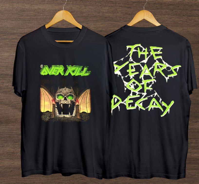 Overkill The Years of Decay 1989 T-Shirt, Vintage Overkill Retro