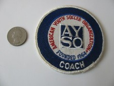AYSO AMERICAN YOUTH SOCCER COACH PATCH EMBROIDERED NOS NEW STOCK FREE SHIPPING