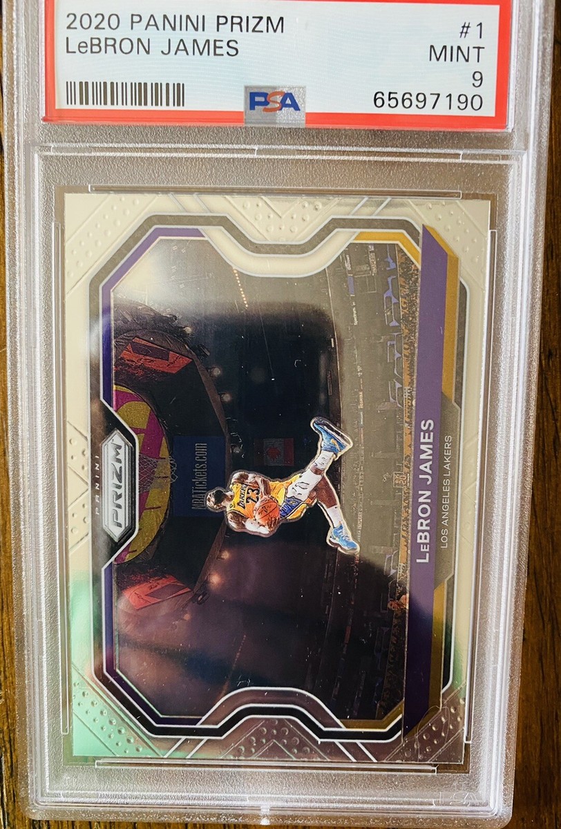 2020 Panini Prizm LeBron James Kobe Tribute Dunk #1 PSA 9 MT Los