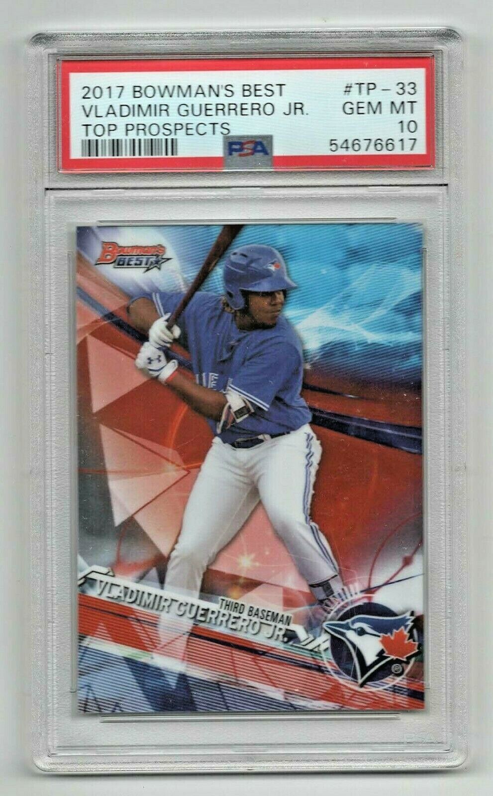 2017 Bowman's Best Top Prospect * Rookie * Vladimir Guerrero Jr * #TP33 * PSA 10