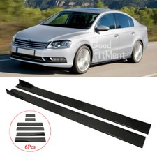 Glossy Black Side Skirts Spoiler Lip Splitter Diffuser For VW Passat B5 B6 B7 CC