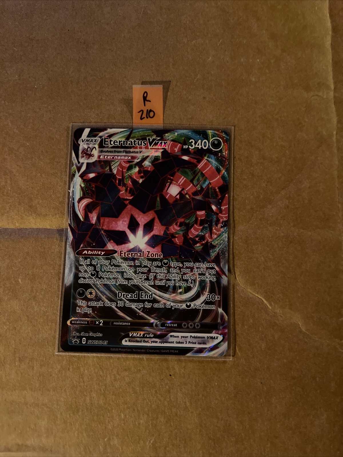 Pokemon Eternatus VMAX SWSH045 Holo Black Star Promo NM/Mint