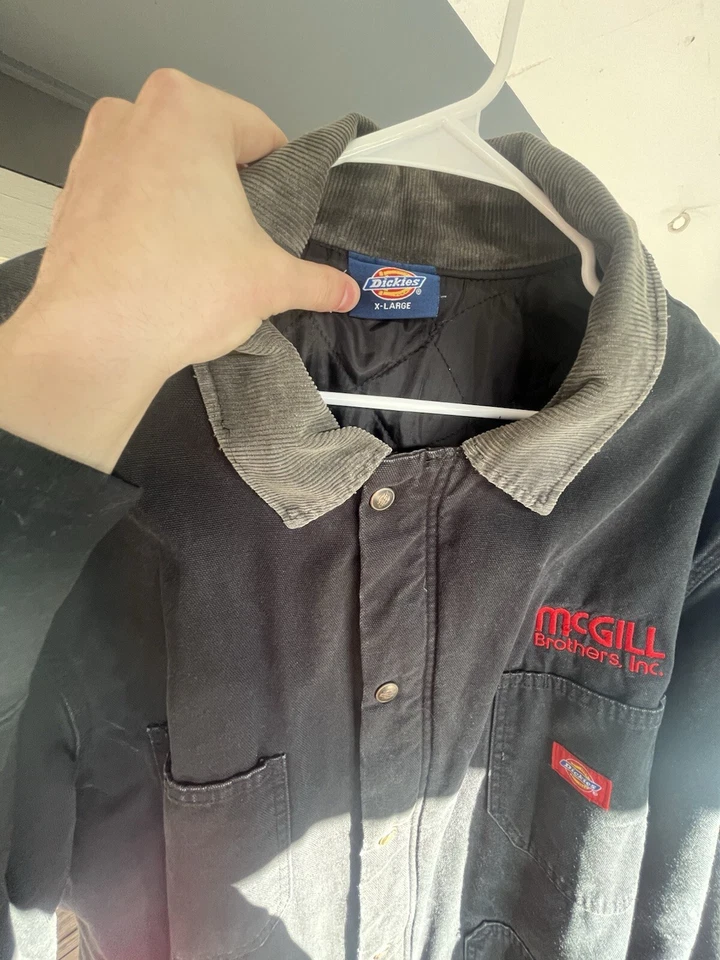 Vintage Dickies Detroit Carpenter Work Jacket Worn Black [ULTRA-RARE] | Size XL - Image 2 of 4