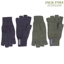JACK PYKE MENS FINGERLESS GLOVES 100% ACRYLIC THINSULATE LINING SHOOTING MITTS