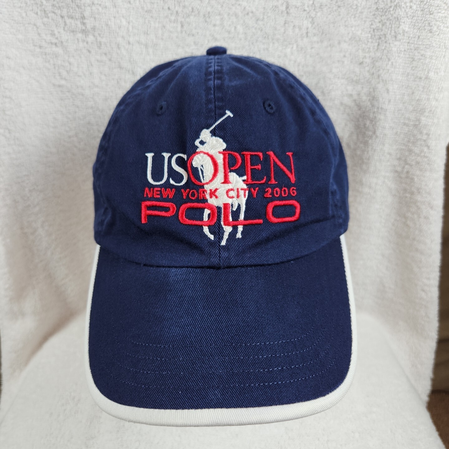 Cappello Vintage Polo Ralph Lauren Berretto Strapback Navy US Polo Open 2006 New York Pony