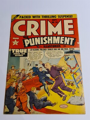CRIME AND PUNISHMENT #54 VG/FN (5.0) SEPTEMBER 1952 LEV GLEASON 