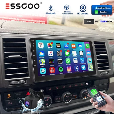 +DAB Carplay Für VW T6 Transporter Multivan 2016-21 Android 14 Autoradio GPS Nav