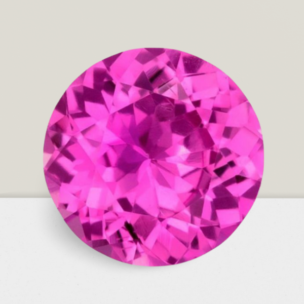 Pink Sapphire Round Cut 6.1 Carats 13mm AAA+ Loose Gemstone